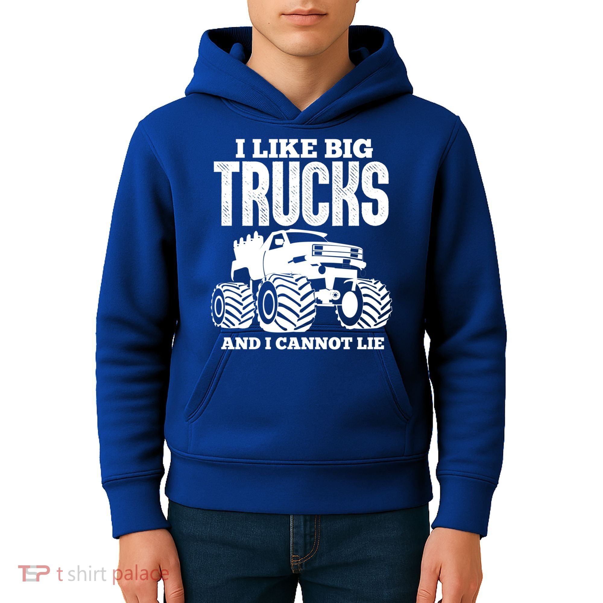 I Like Big Trucks And I Cannot Lie Funny Monster Truck Great Gift Kids Hoodie