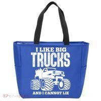 I Like Big Trucks And I Cannot Lie Funny Monster Truck Great Gift Tote Bag thumb 0