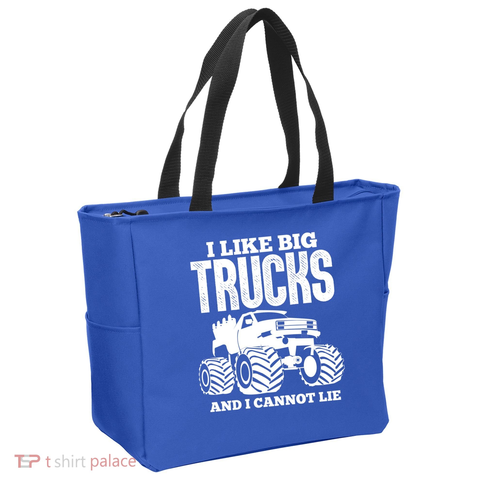 I Like Big Trucks And I Cannot Lie Funny Monster Truck Great Gift Tote Bag
