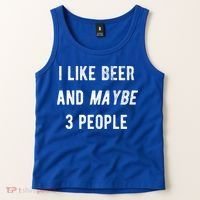 I Like Beer And Maybe 3 People Tank Top thumb 2
