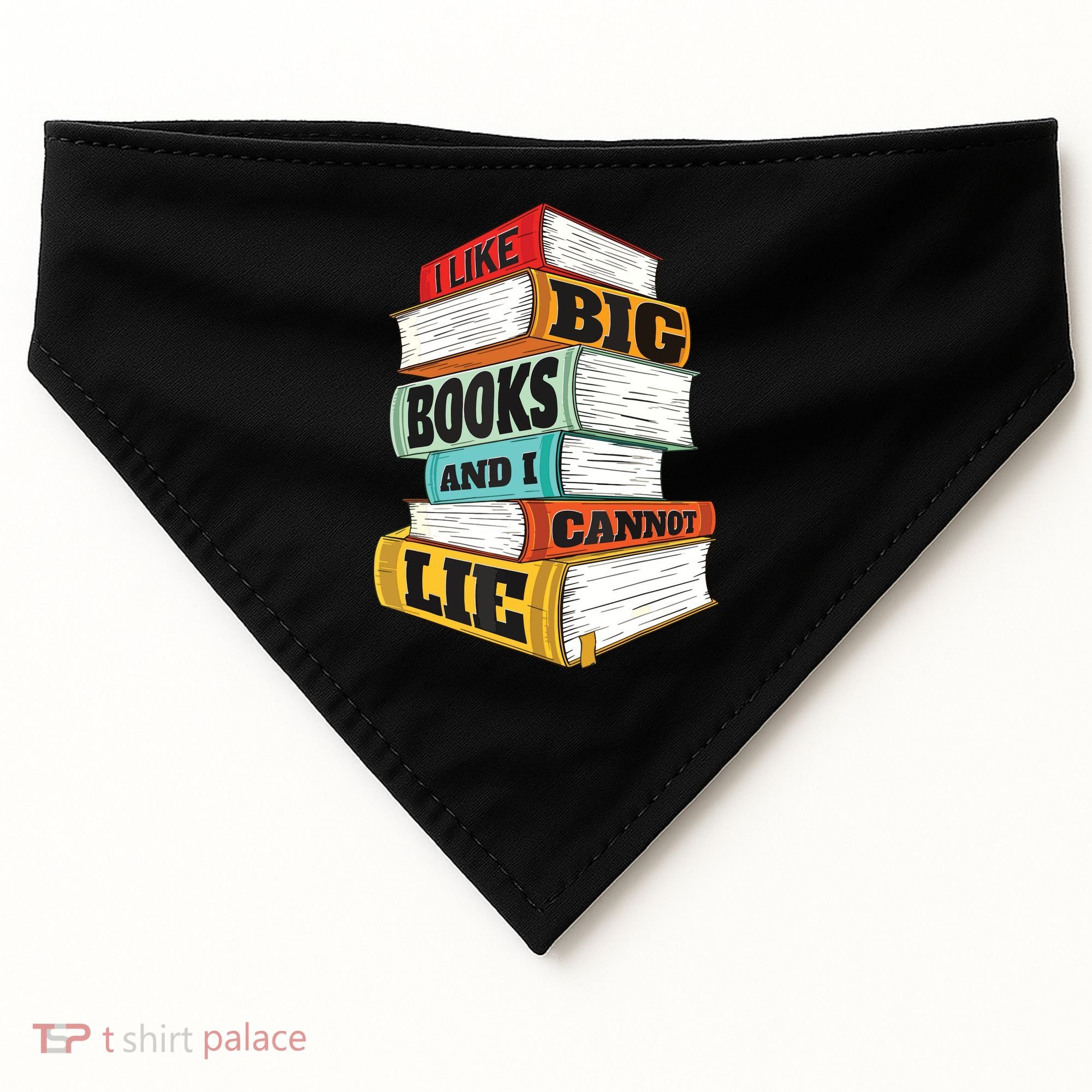 I Like Big Books And I Cannot Lie Librarian Book Reader USA-Made Doggie Bandana