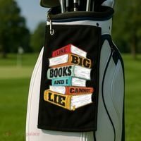 I Like Big Books And I Cannot Lie Librarian Book Reader Golf Towel thumb 2