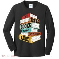 I Like Big Books And I Cannot Lie Librarian Book Reader Kids Long Sleeve Shirt thumb 0