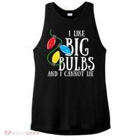 I Like Big Bulbs And I Cannot Lie Funny Christmas Gift Ladies PosiCharge Tri-Blend Wicking Tank thumb 0