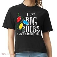 I Like Big Bulbs And I Cannot Lie Funny Christmas Gift Comfort Colors Boxy T-Shirt thumb 0