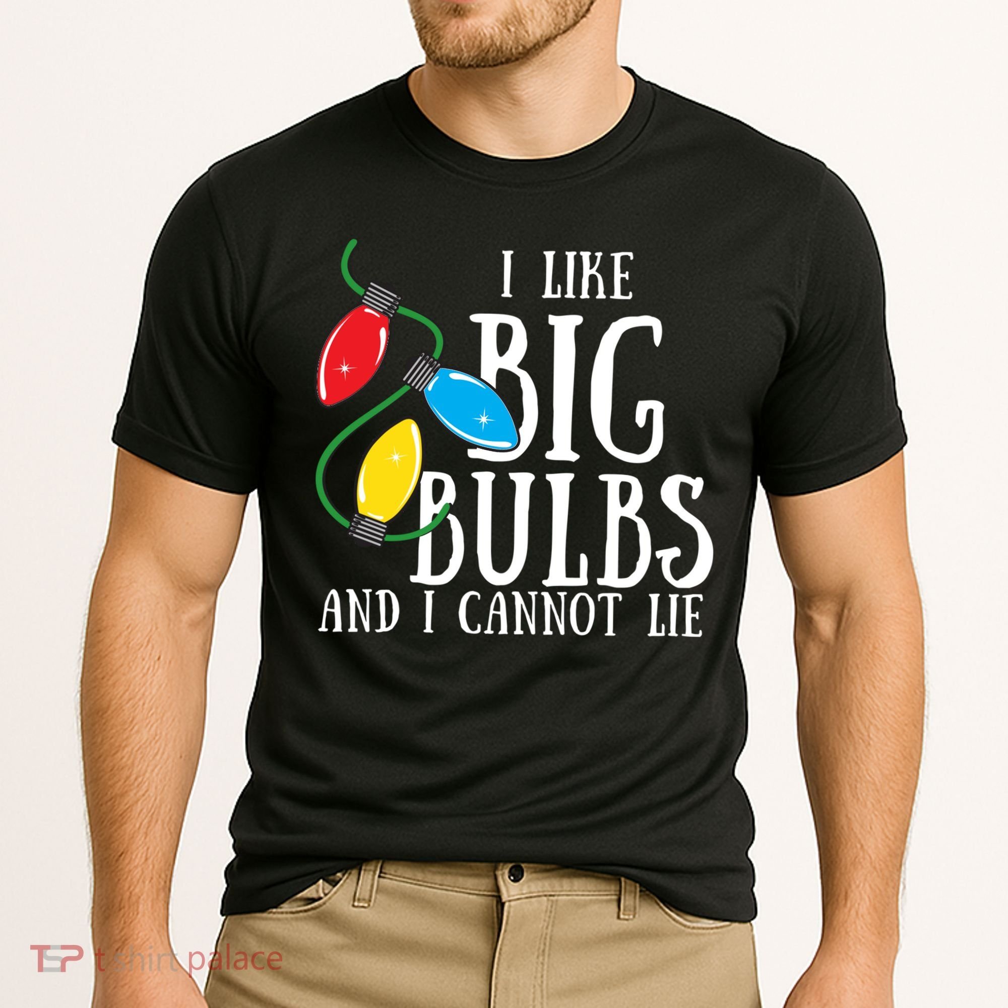 I Like Big Bulbs And I Cannot Lie Funny Christmas Gift Cooling Performance Crew T-Shirt