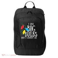 I Like Big Bulbs And I Cannot Lie Funny Christmas Gift City Backpack thumb 0