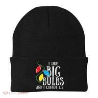 I Like Big Bulbs And I Cannot Lie Funny Christmas Gift Beanie thumb 0