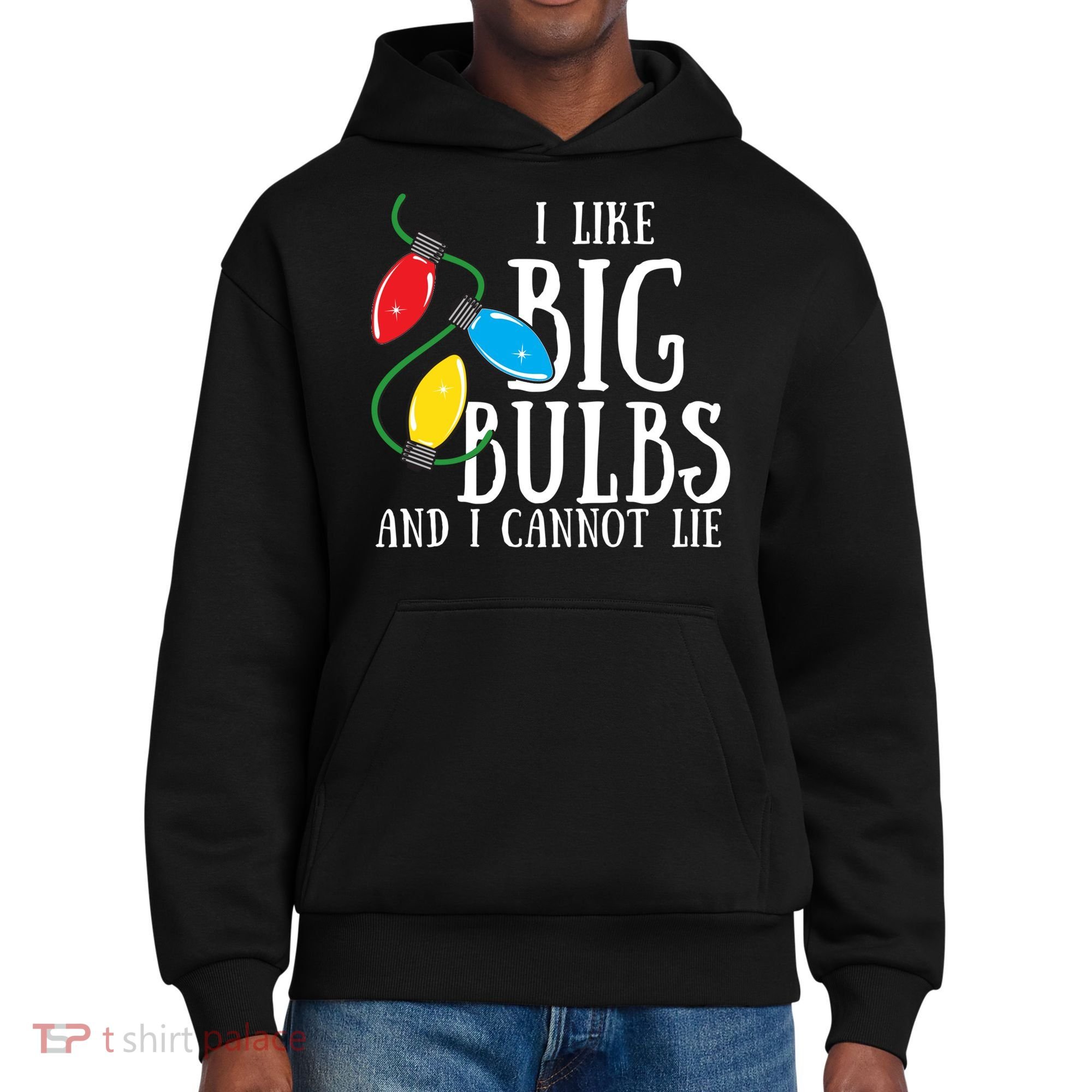 I Like Big Bulbs And I Cannot Lie Funny Christmas Gift District V.I.T. Heavyweight Hoodie