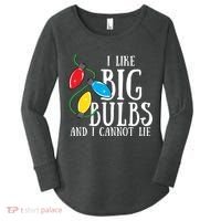 I Like Big Bulbs And I Cannot Lie Funny Christmas Gift Women's Perfect Tri Tunic Long Sleeve Shirt thumb 0