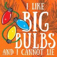 I Like Big Bulbs And I Cannot Lie Funny Christmas Gift Kati Licensed 12" Camo Cuffed Beanie thumb 2
