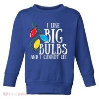 I Like Big Bulbs And I Cannot Lie Funny Christmas Gift Toddler Sweatshirt thumb 0