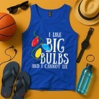 I Like Big Bulbs And I Cannot Lie Funny Christmas Gift Tank Top thumb 4