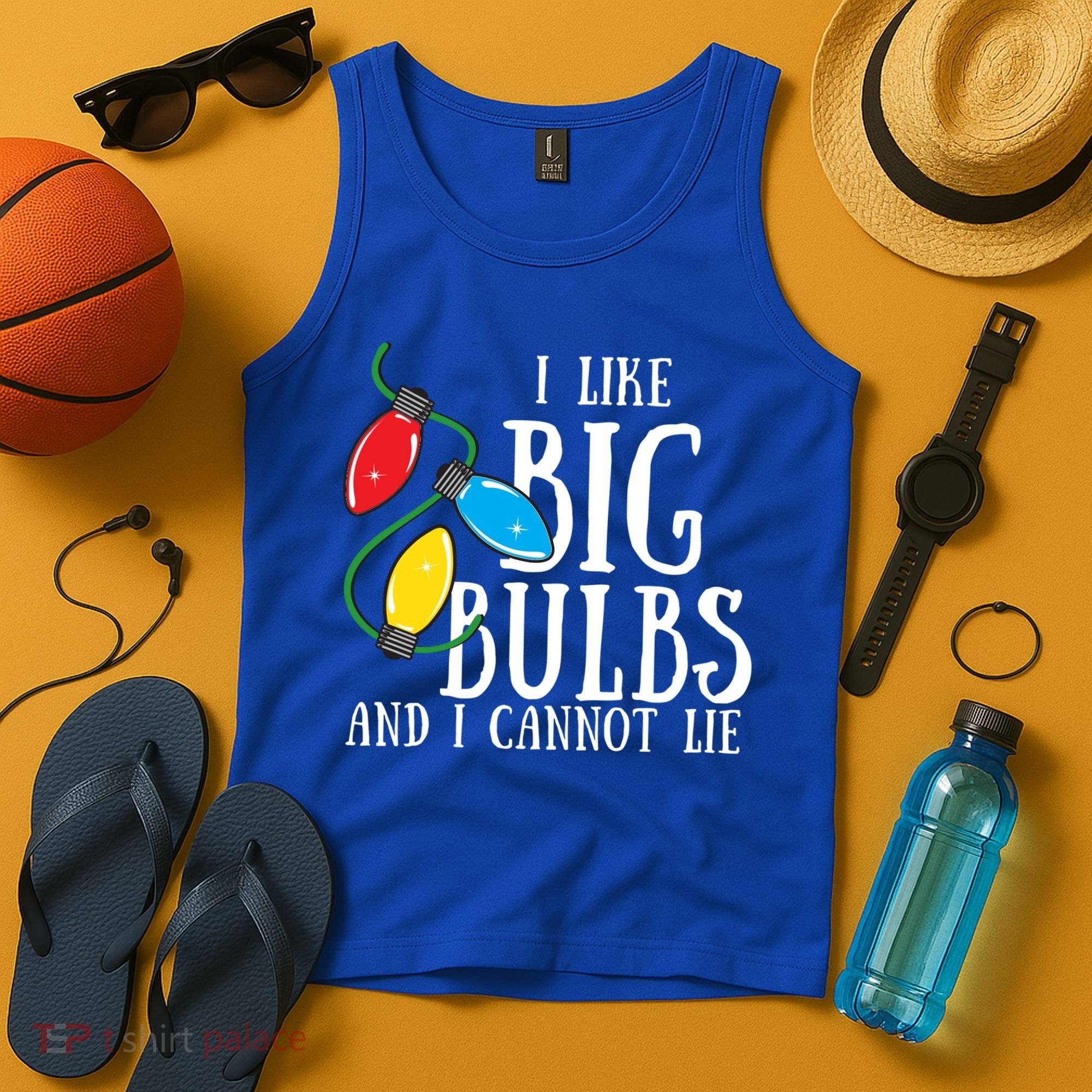 I Like Big Bulbs And I Cannot Lie Funny Christmas Gift Tank Top