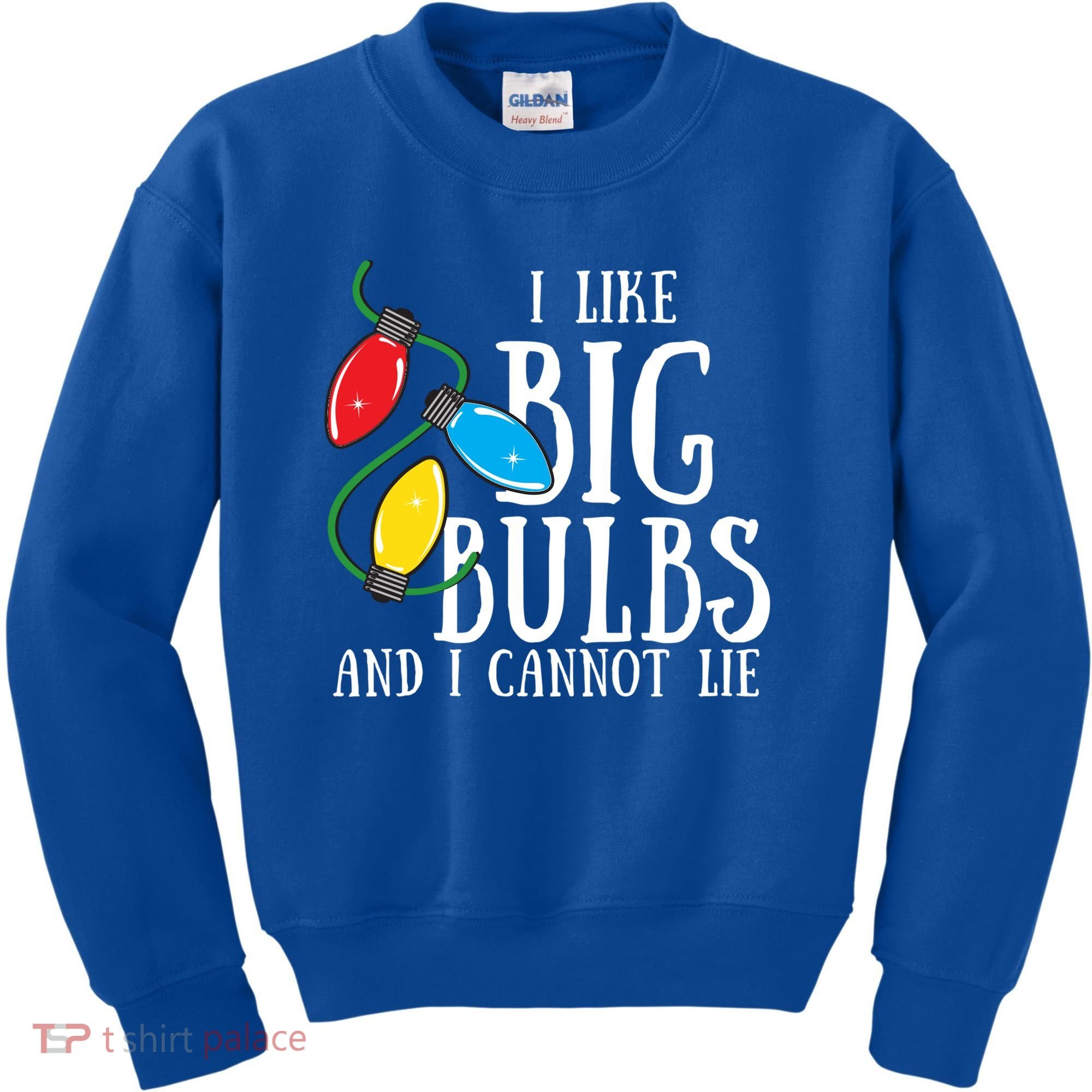I Like Big Bulbs And I Cannot Lie Funny Christmas Gift Kids Sweatshirt