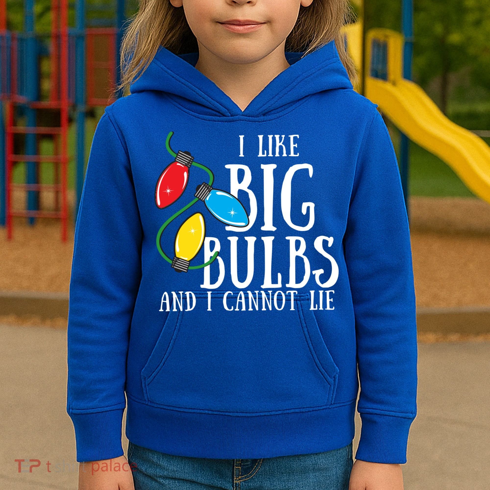 I Like Big Bulbs And I Cannot Lie Funny Christmas Gift Kids Hoodie