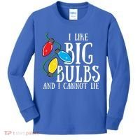 I Like Big Bulbs And I Cannot Lie Funny Christmas Gift Kids Long Sleeve Shirt thumb 0