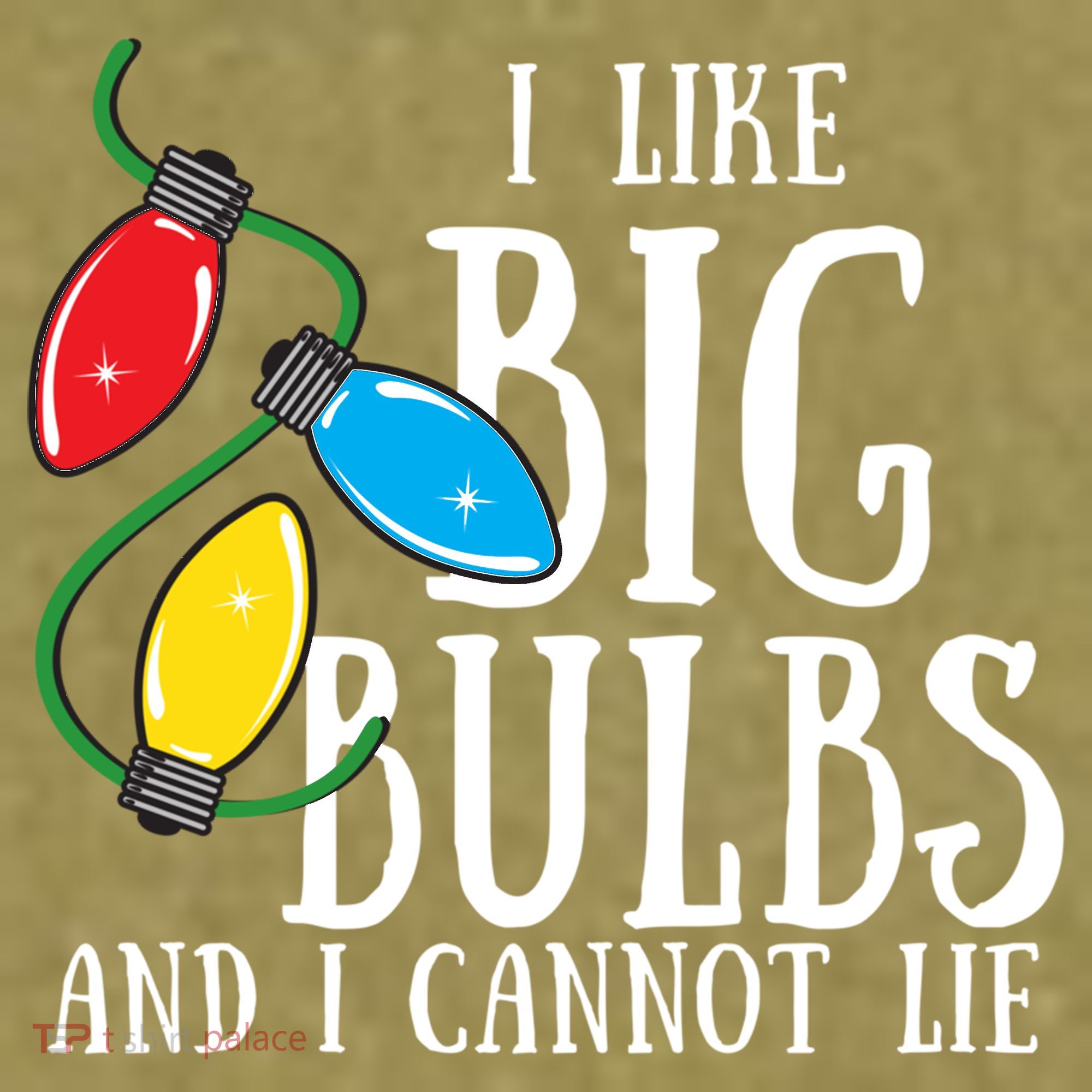 I Like Big Bulbs And I Cannot Lie Funny Christmas Gift Garment-Dyed Women's Muscle Tee