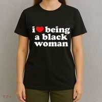 I Love Being Black Woman I Heart Being Black Woman T-Shirt thumb 4