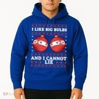 I Like Big Bulbs And I Cannot Lie Ugly Christmas Sweater Gift Hoodie thumb 2