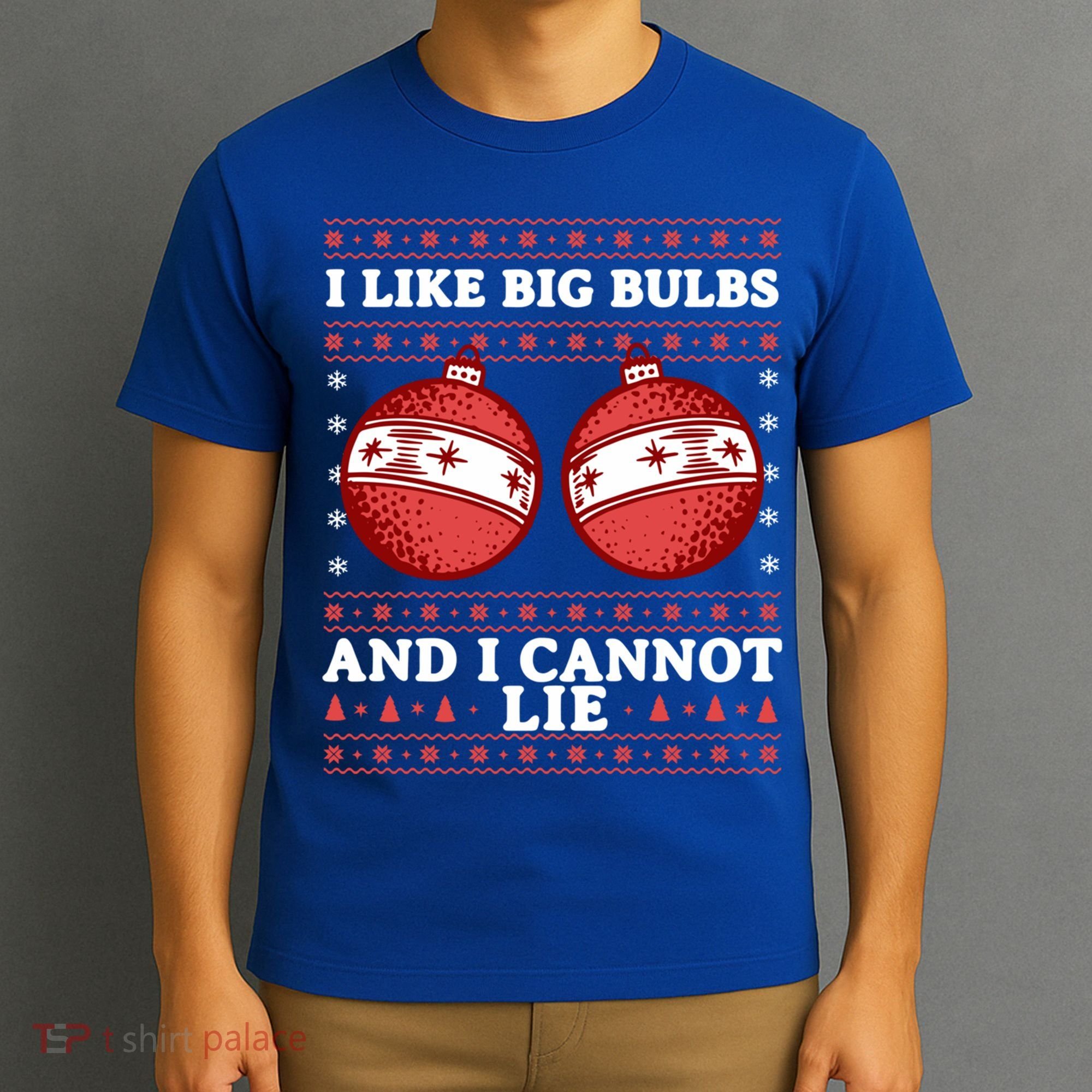I Like Big Bulbs And I Cannot Lie Ugly Christmas Sweater Gift T-Shirt