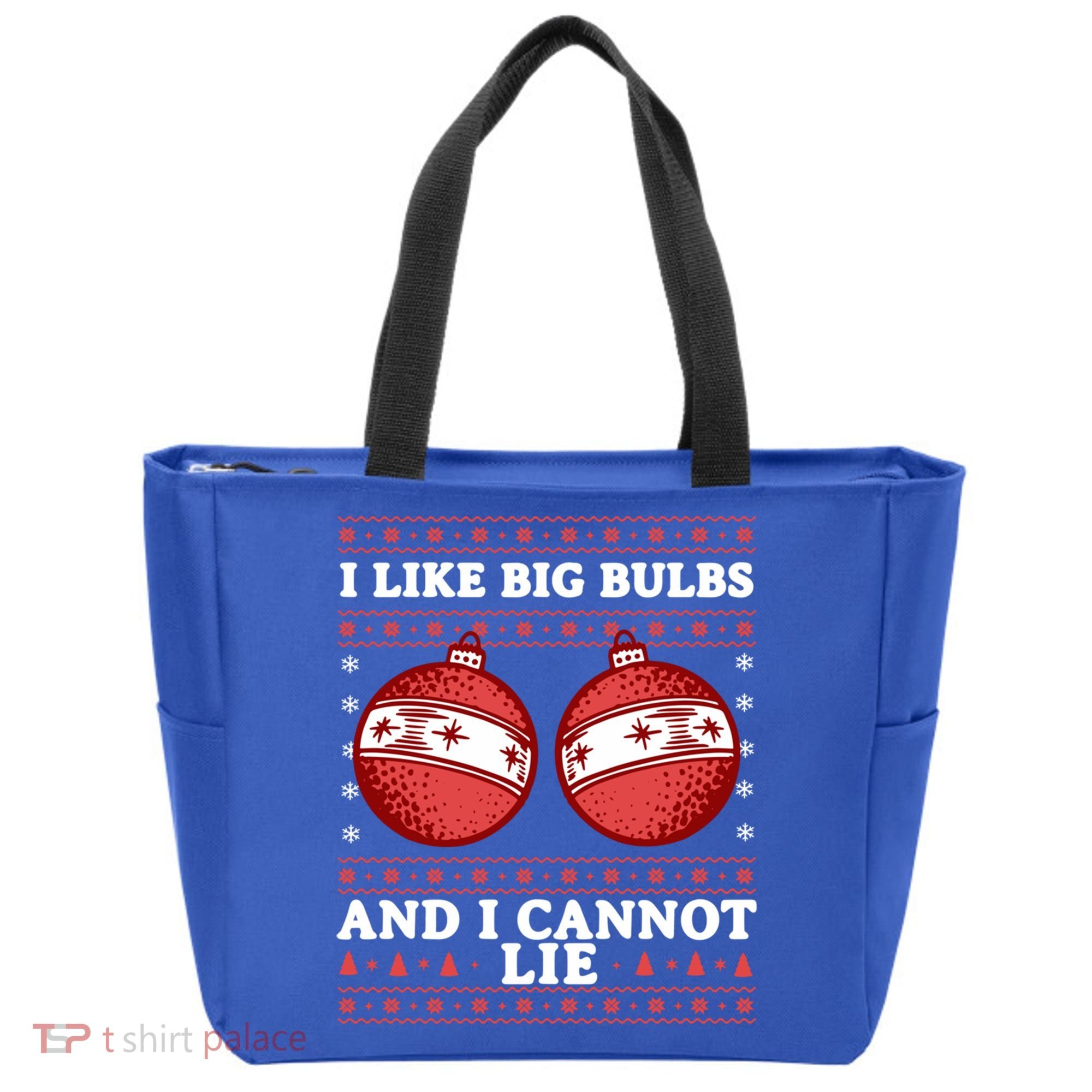 I Like Big Bulbs And I Cannot Lie Ugly Christmas Sweater Gift Tote Bag