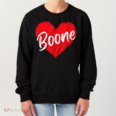 I Love Boone Heart Personalized Name Boone Women's Sweatshirt