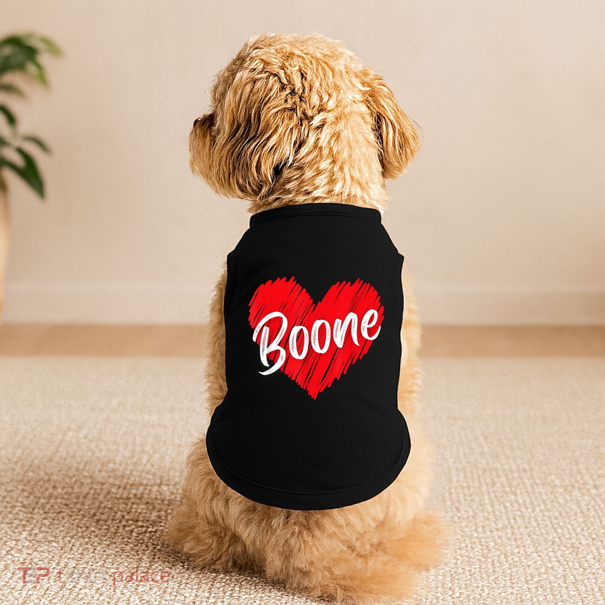 I Love Boone Heart Personalized Name Boone Doggie Tank
