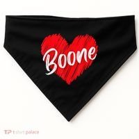 I Love Boone Heart Personalized Name Boone USA-Made Doggie Bandana thumb 0