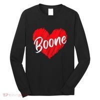 I Love Boone Heart Personalized Name Boone Long Sleeve Shirt thumb 0