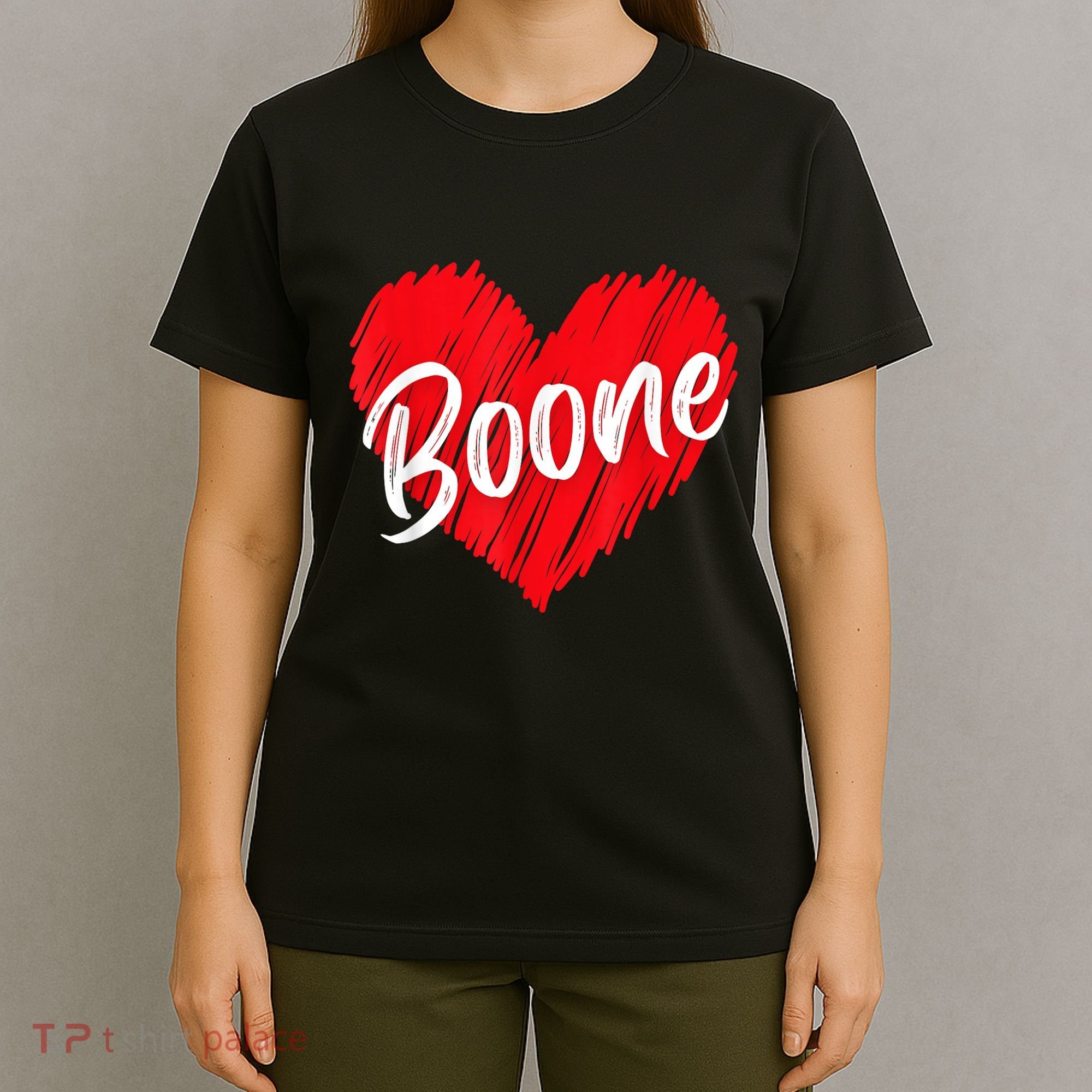 I Love Boone Heart Personalized Name Boone T-Shirt