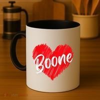 I Love Boone Heart Personalized Name Boone Coffee Mug thumb 4