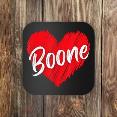 I Love Boone Heart Personalized Name Boone Coaster