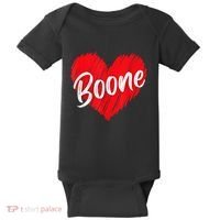 I Love Boone Heart Personalized Name Boone Baby Bodysuit thumb 0