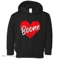I Love Boone Heart Personalized Name Boone Toddler Hoodie thumb 0