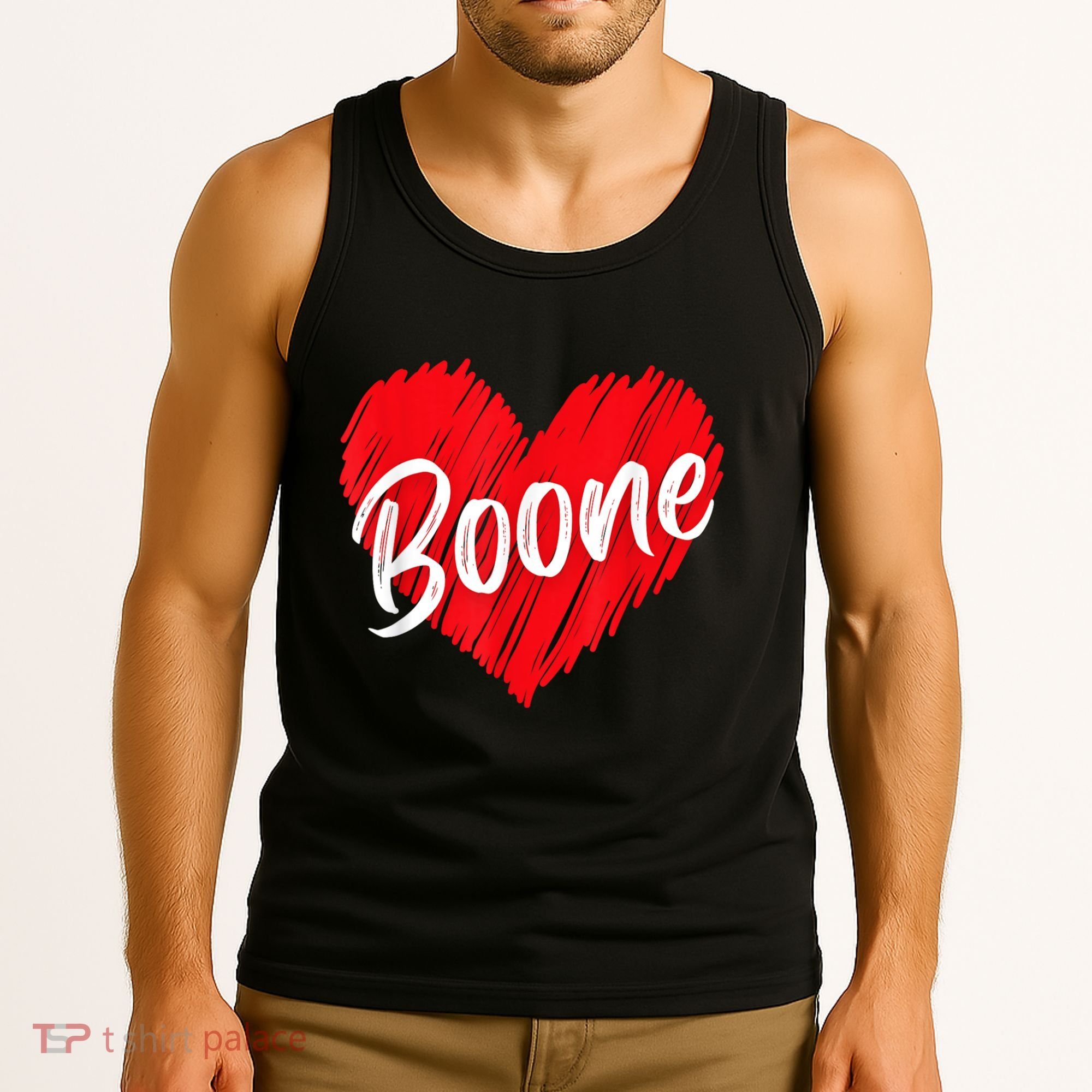 I Love Boone Heart Personalized Name Boone Tank Top