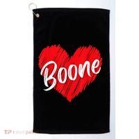 I Love Boone Heart Personalized Name Boone Golf Towel thumb 0