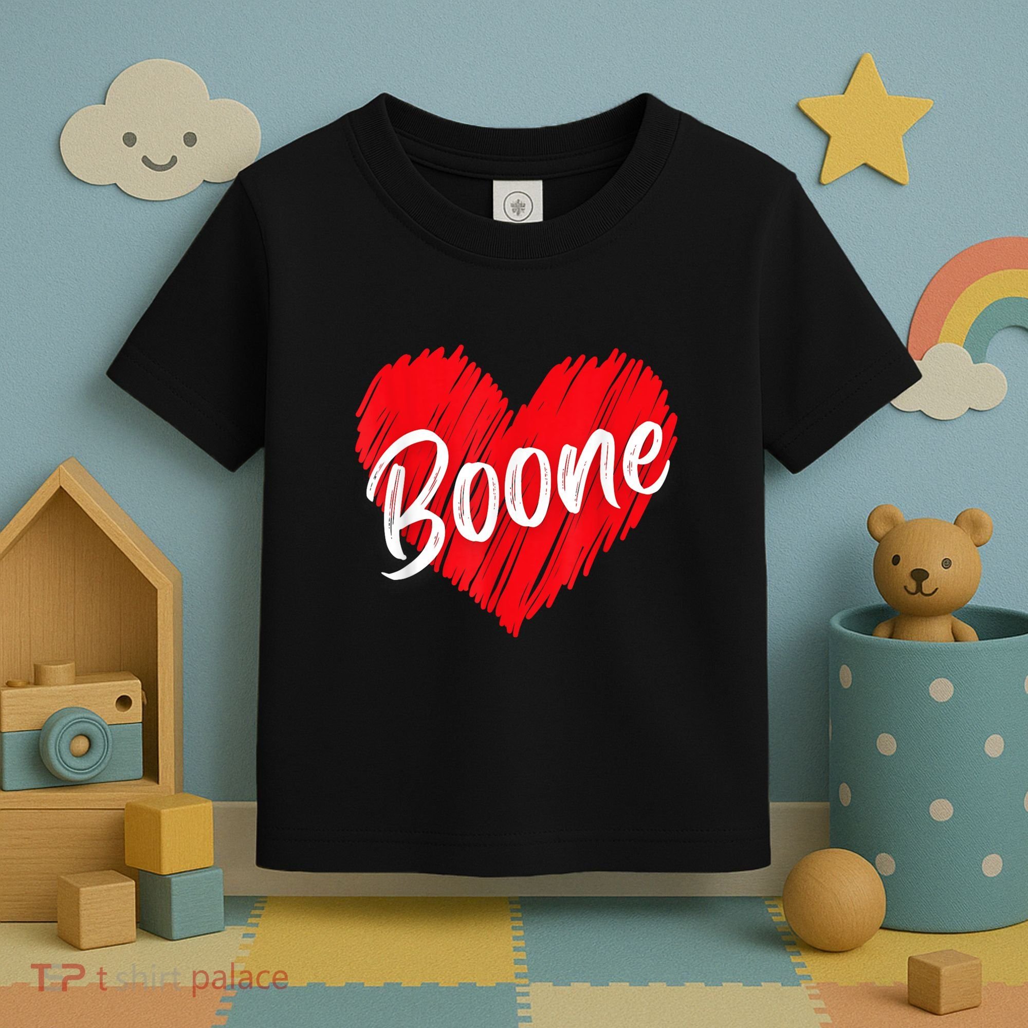 I Love Boone Heart Personalized Name Boone Toddler T-Shirt
