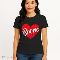 I Love Boone Heart Personalized Name Boone Women's T-Shirt thumb 4