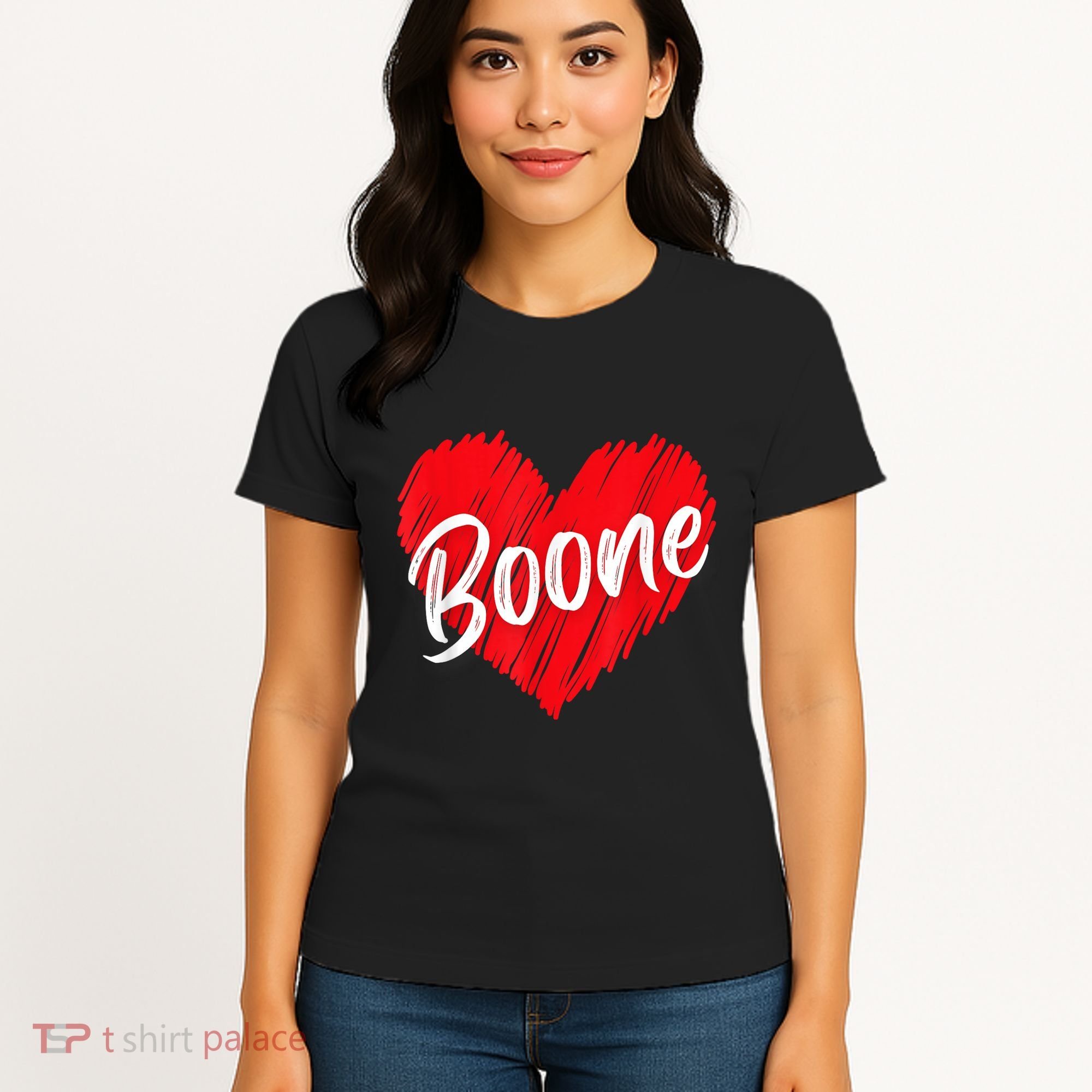 I Love Boone Heart Personalized Name Boone Women's T-Shirt