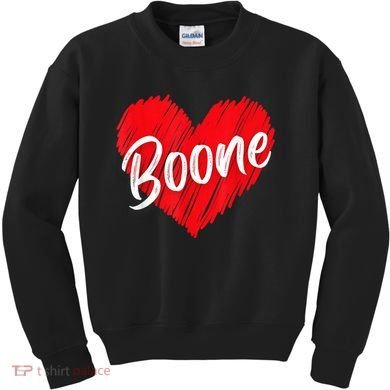 I Love Boone Heart Personalized Name Boone Kids Sweatshirt