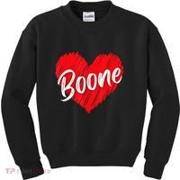 I Love Boone Heart Personalized Name Boone Kids Sweatshirt thumb 0