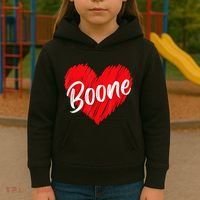 I Love Boone Heart Personalized Name Boone Kids Hoodie thumb 3