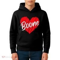 I Love Boone Heart Personalized Name Boone Kids Hoodie thumb 4
