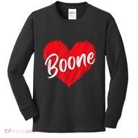 I Love Boone Heart Personalized Name Boone Kids Long Sleeve Shirt thumb 0