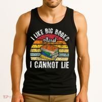 I Like Big Books And I Cannot Lie Bookworm Reading Teacher Tank Top thumb 3