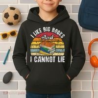 I Like Big Books And I Cannot Lie Bookworm Reading Teacher Kids Hoodie thumb 2