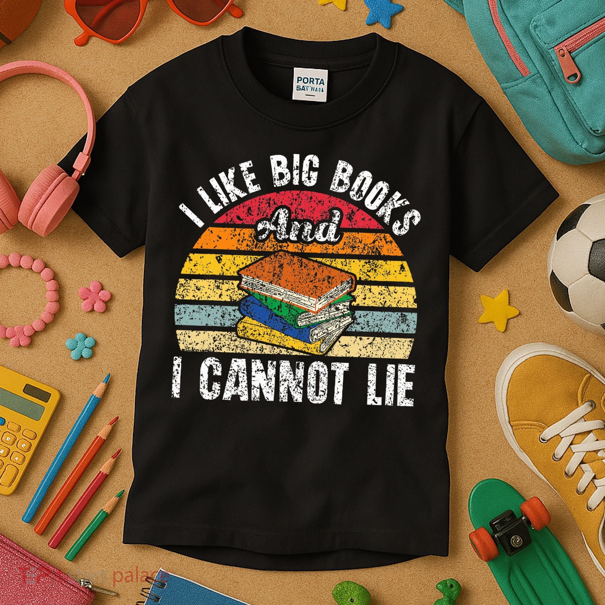 I Like Big Books And I Cannot Lie Bookworm Reading Teacher Kids T-Shirt