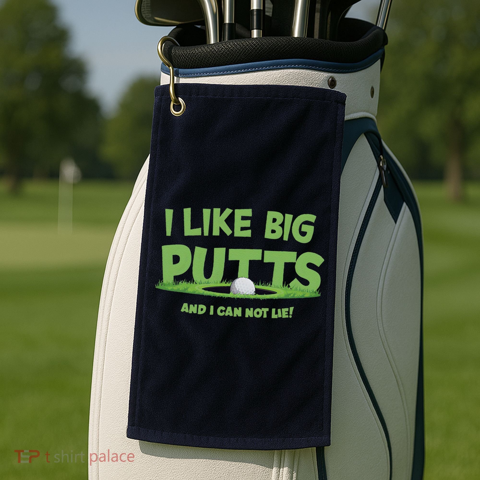 I Like Big Putts And I Cannot Lie Funny Golf Golfer Golf Towel