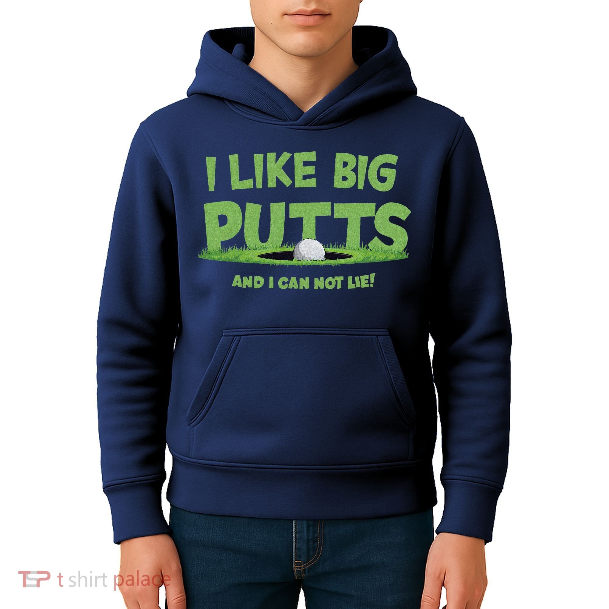 I Like Big Putts And I Cannot Lie Funny Golf Golfer Kids Hoodie